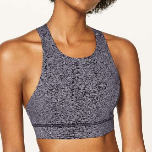 Lululemon Fast & Free Bra Nulux In Disperse Dusky Lavender Black Size 6 - Picture 3 of 8